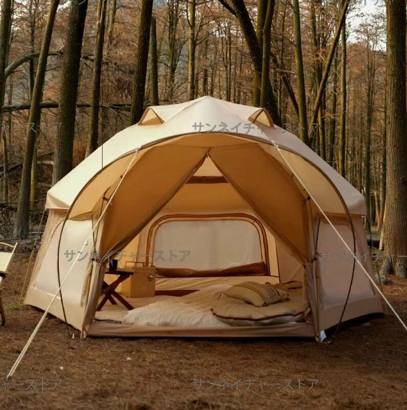 ワンタッチ テント オールシーズン使える テント 4-5人用 ファミリー 公園 収納袋付き ポップアップテント ドーム型テント