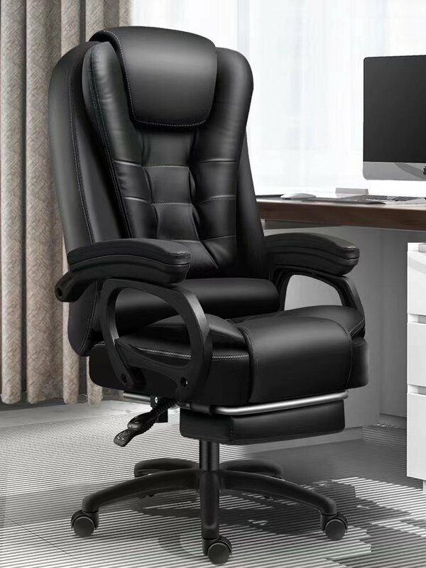 超人気☆オフィスチェア革椅子 事務用椅子 マッサージ 座り心地いい ビジネス マッサージ 背もたれ椅子 /135度横になることができます