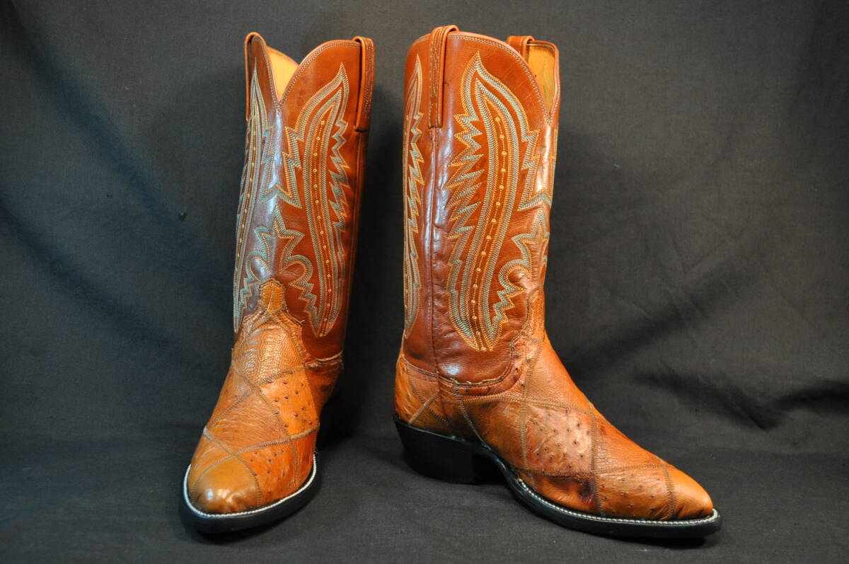 新品　希少　廃盤　ルケーシー　LUCCHESE　ウエスタンブーツ　オーストリッチ、ダチョウ革　サイズ　8D