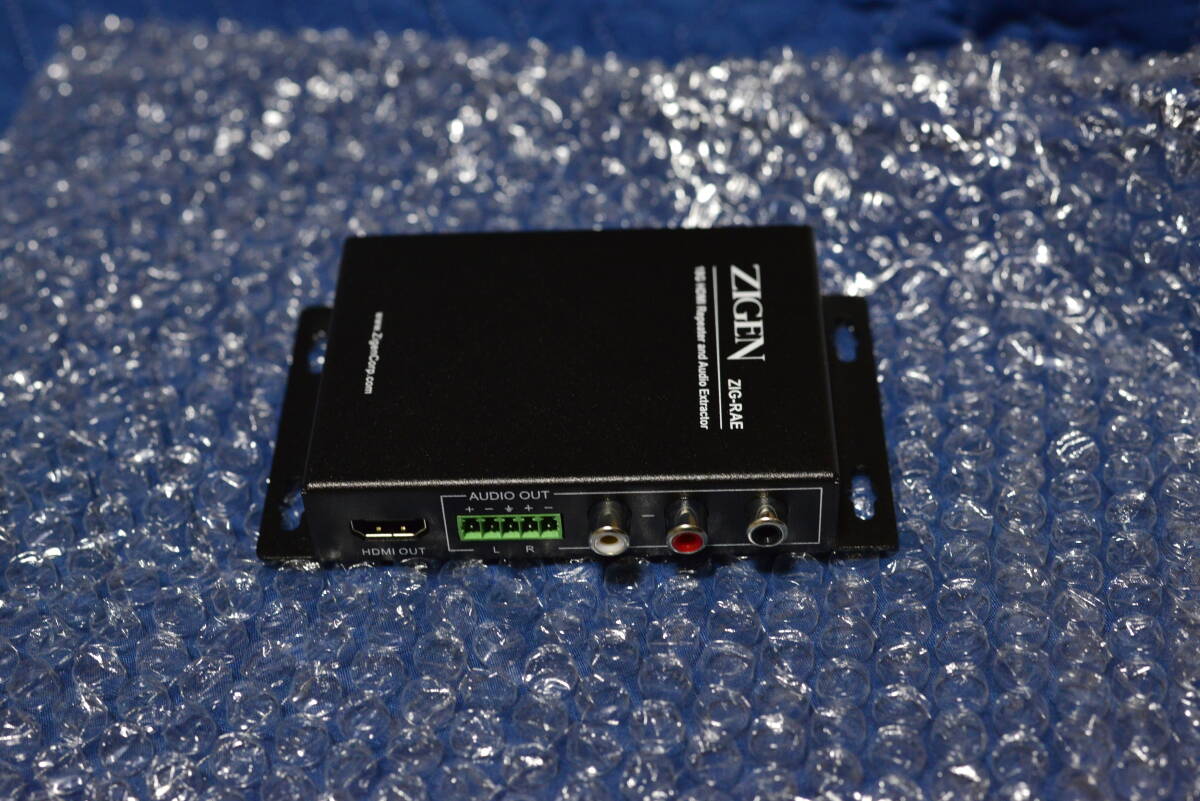 Zigen zig-rae 18Gbps HDMI2.0b 音声分離機 アナログRCA 同軸デジタル 同時出力可能 12V 1A 外形5.5mm 内径2.1mm