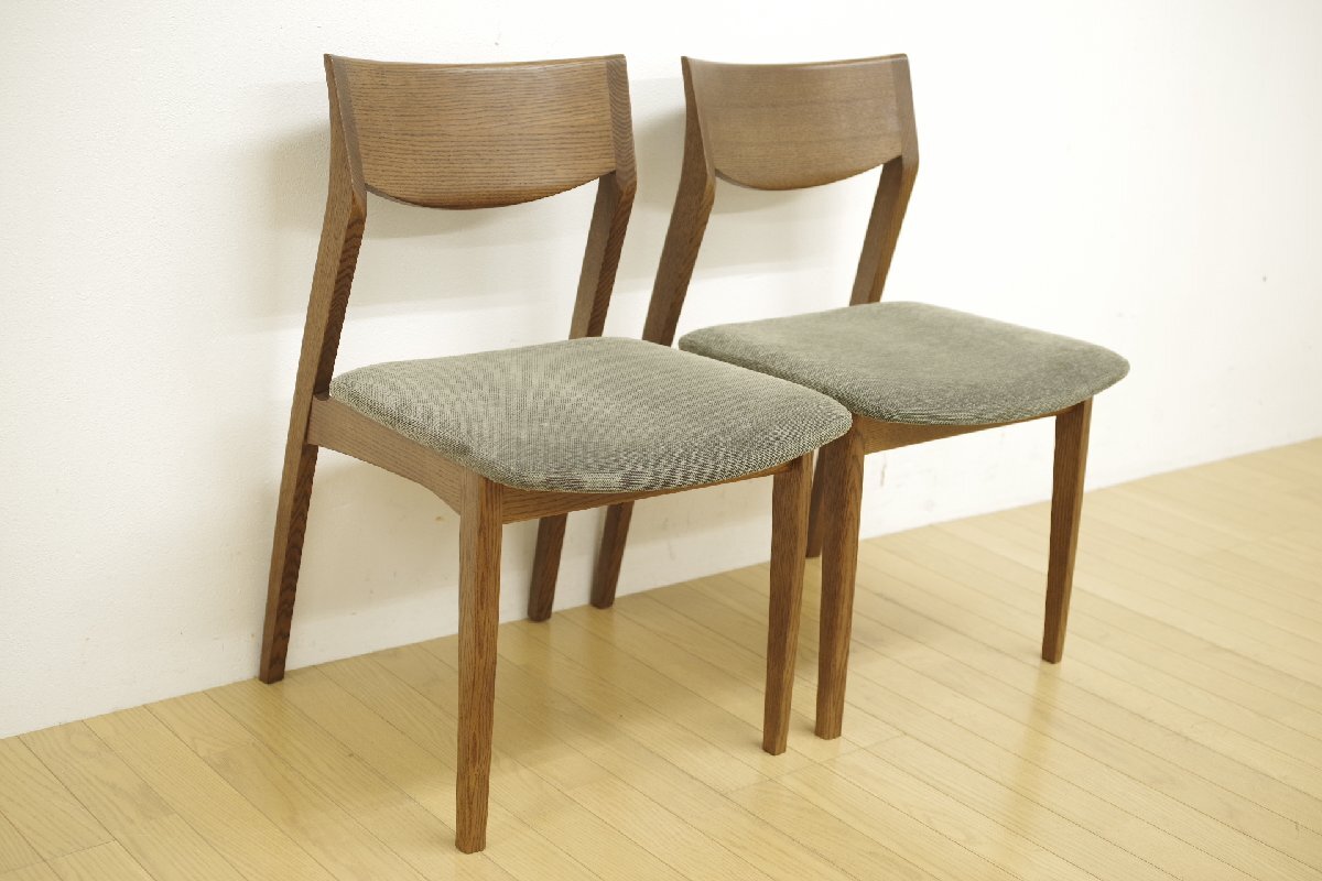 展示品 柏木工 エレス ダイニングチェア NDC31A オーク材 2脚セット 張座 ファブリック 食卓椅子 イス ナチュラル KASIWA サイドチェア A