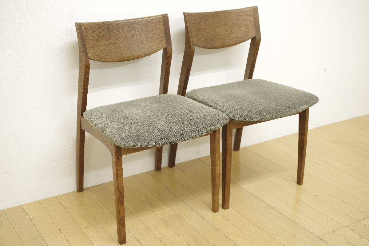 展示品 柏木工 エレス ダイニングチェア NDC31A オーク材 2脚セット 張座 ファブリック 食卓椅子 イス ナチュラル KASIWA サイドチェア B