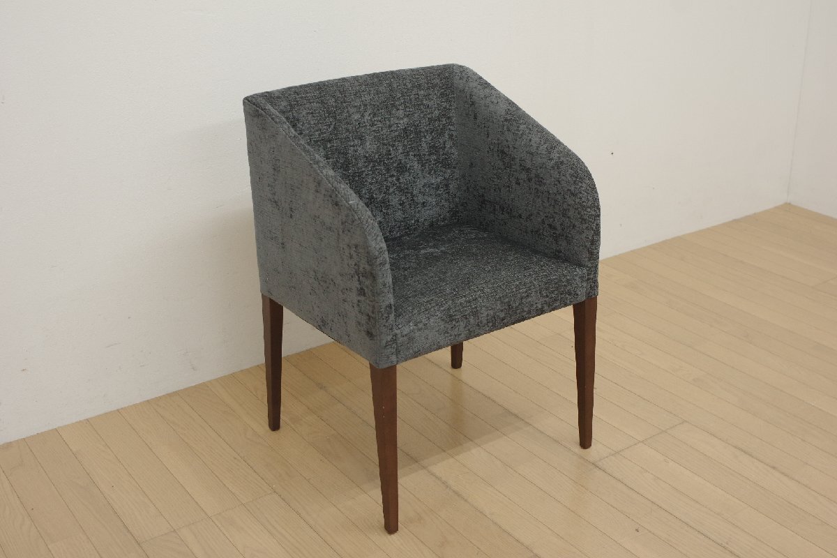 展示品 ADCORE ADコア A-mode ダイニングチェア MD-201A 1脚 アームチェア ラウンジ ビーチ材 モダン グレー ブルー リビング