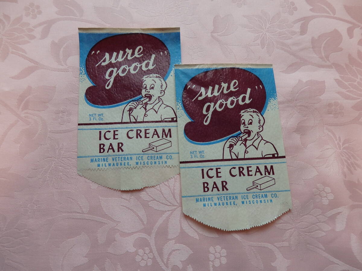 紙好きさんへ♪ビンテージ　ＵＳＡ　アイスクリームバーの袋