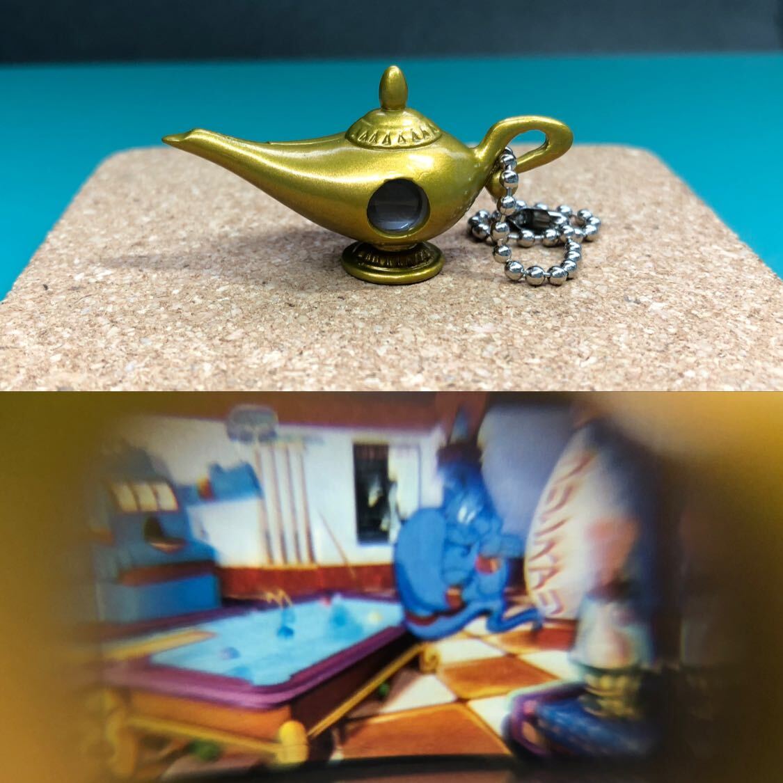 非売品【アラジン】「のぞける ジーニーのランプ」 ボールチェーン付き 魔法のランプ ディズニー Disney マスコット
