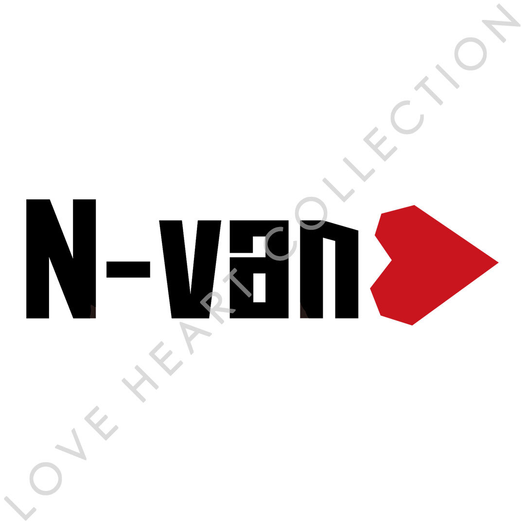 新品・未使用☆ホンダ N-VAN ハートステッカー ブラック 1枚 LOVE HEART COLLECTION HONDA N-van nvan　切り文字|切文字|新品|送料無料