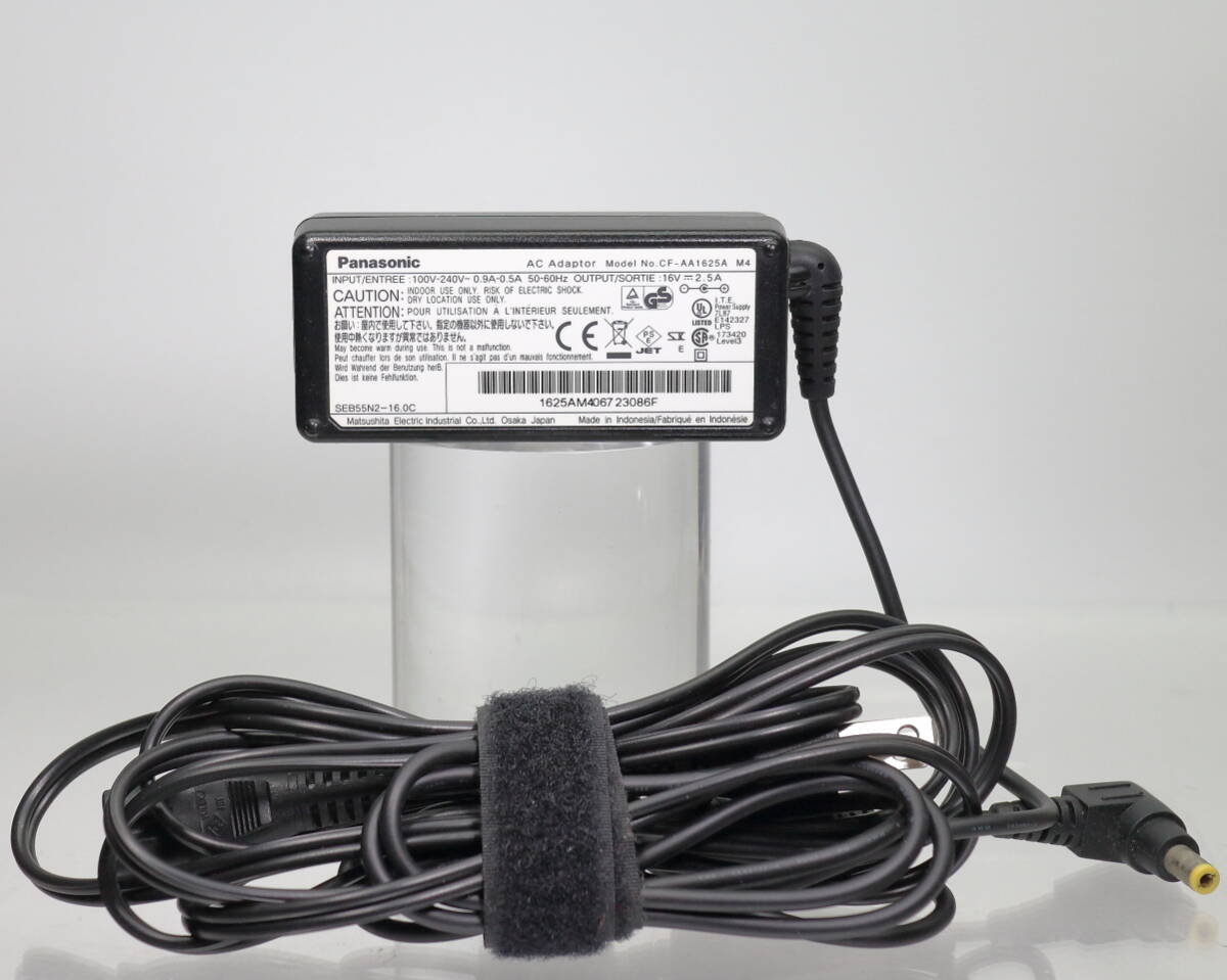 Panasonic 純正ACアダプタ CF-AA1625A M4 / Let’s note CF-Y4/Y2 W5/W4/W2 T5/T4/T2/T1 R5/R4/R3/R2用 / 16V 2.5A / 中古品 電源コード付