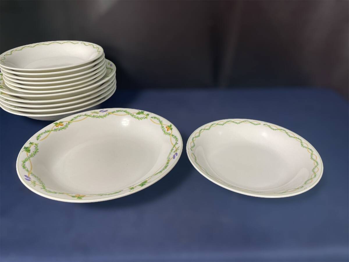 中古品★ノリタケ Noritake GRANDCERAM 洋食器 スープ皿 23㎝6枚×19㎝7枚 まとめ売り 業務用 深皿 食器★