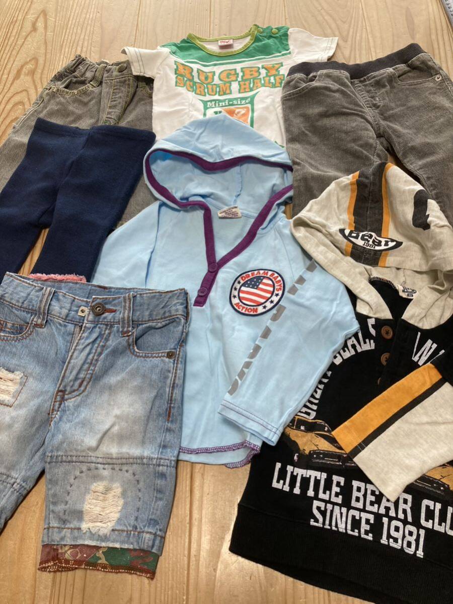 男の子 ハーフパンツ 半袖長袖Tシャツ　ズボンなど　7点セット　80