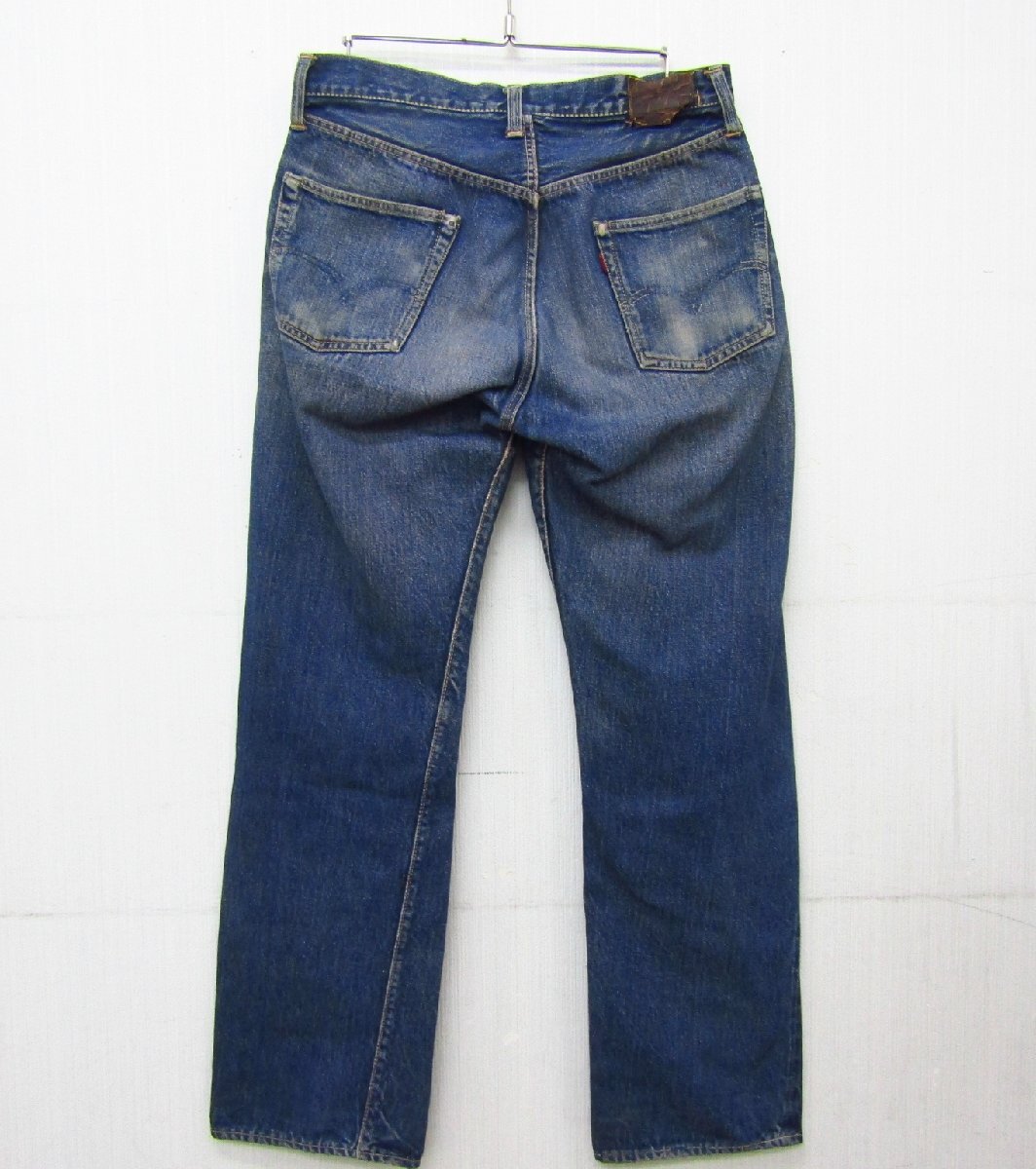 Levi's リーバイス 50S 501XX BIG E 両面均等V 革パッチ オフセット デニムパンツ 後染め サイズ表記不明 ◆ FG7427