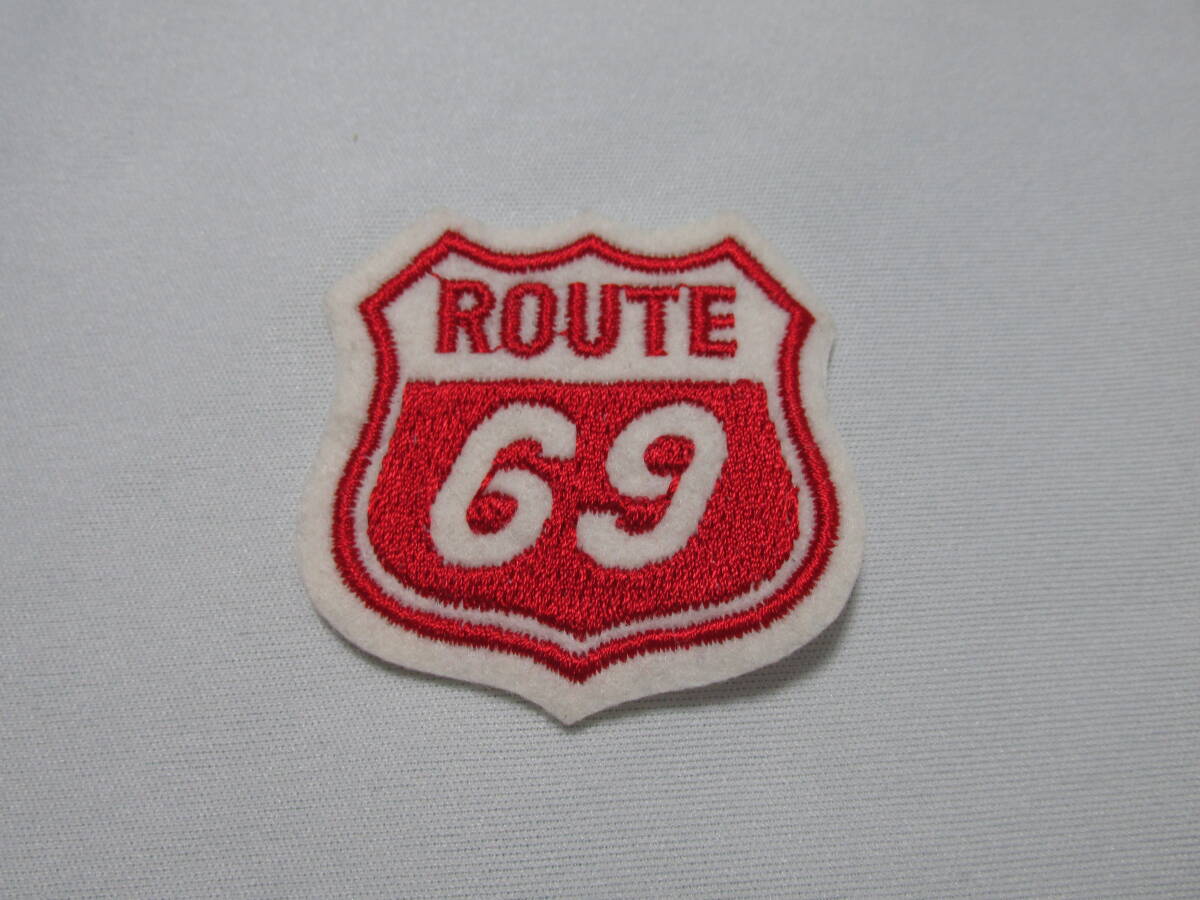 《新品》ROUTE69　ルート６９　赤　ワッペン　刺繍　ビンテージ　ロカビリー