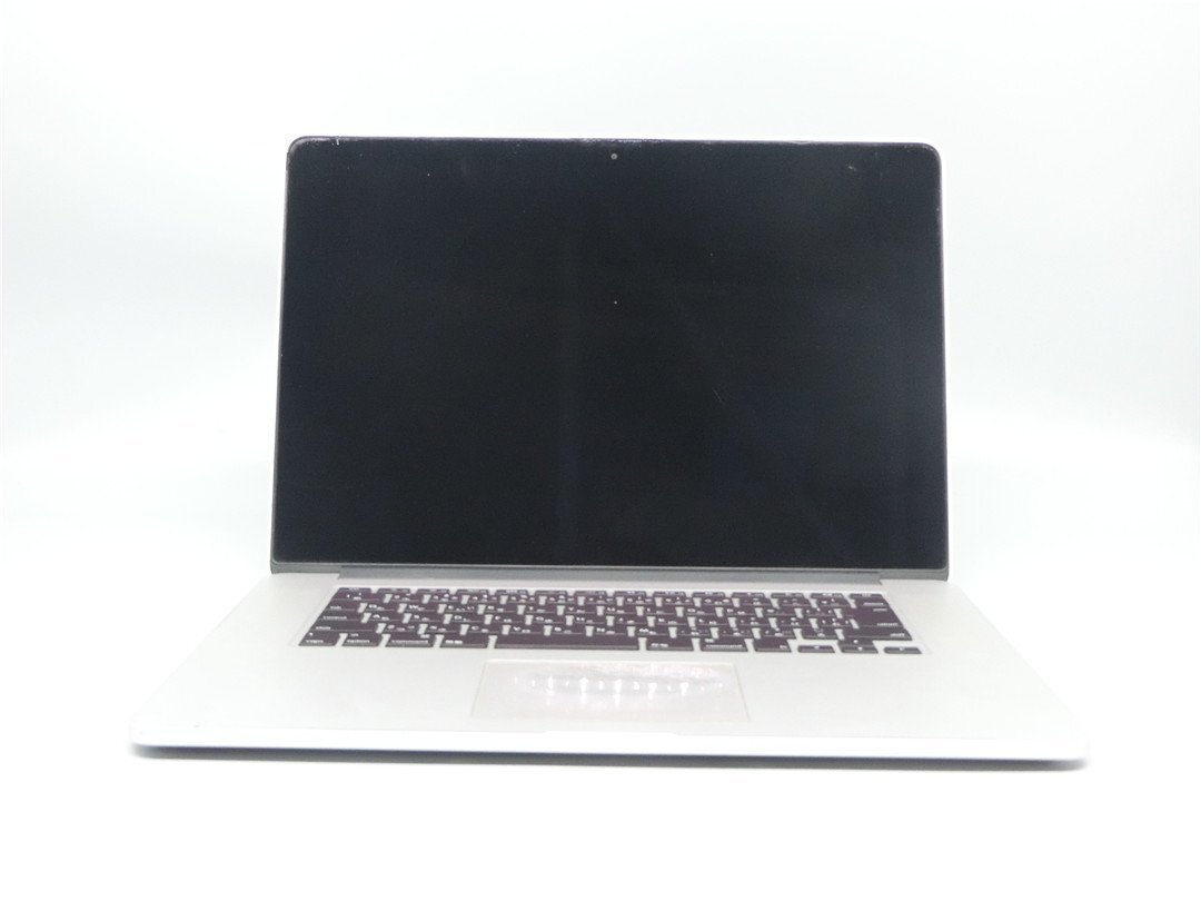 【Apple】MacBook Pro A1398　液晶割れ　通電しません　本体止めネジ欠品 　　詳細不明　ノートPCパソコン　ジャンク品