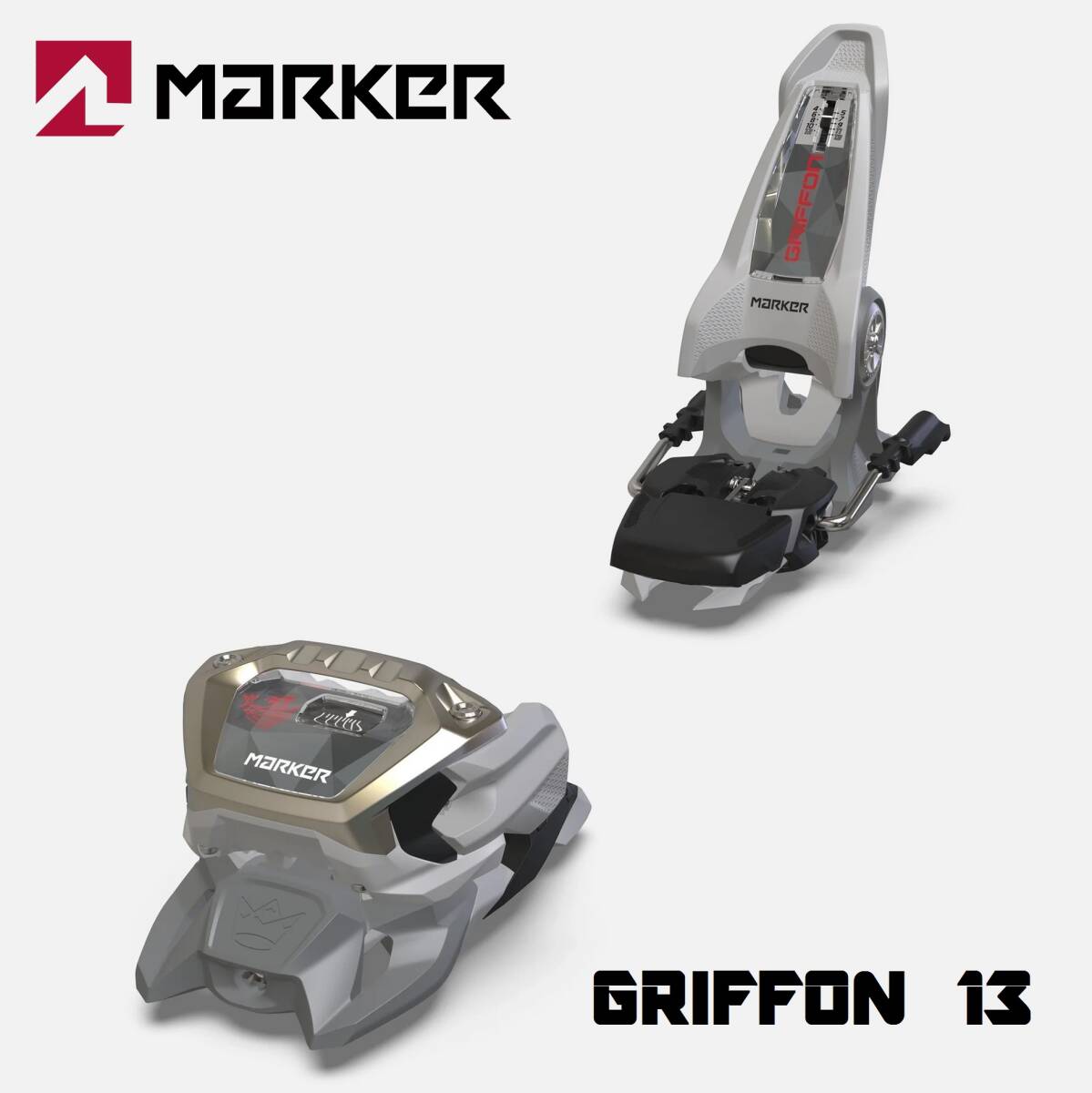MARKER　GRIFFON 13　GREY/SILVER　ブレーキ選択可 【auction by polvere_di_neve】jester pivot strive attack look tyrolia マーカー