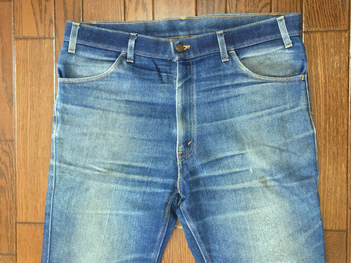 USA製 リーバイス Levi’ｓ ひげ落ち ブーツカット ストレッチ ブルー ジーンズ 554刻印 フレア デニム パンツ アメリカ製 検索 517 ポリ混