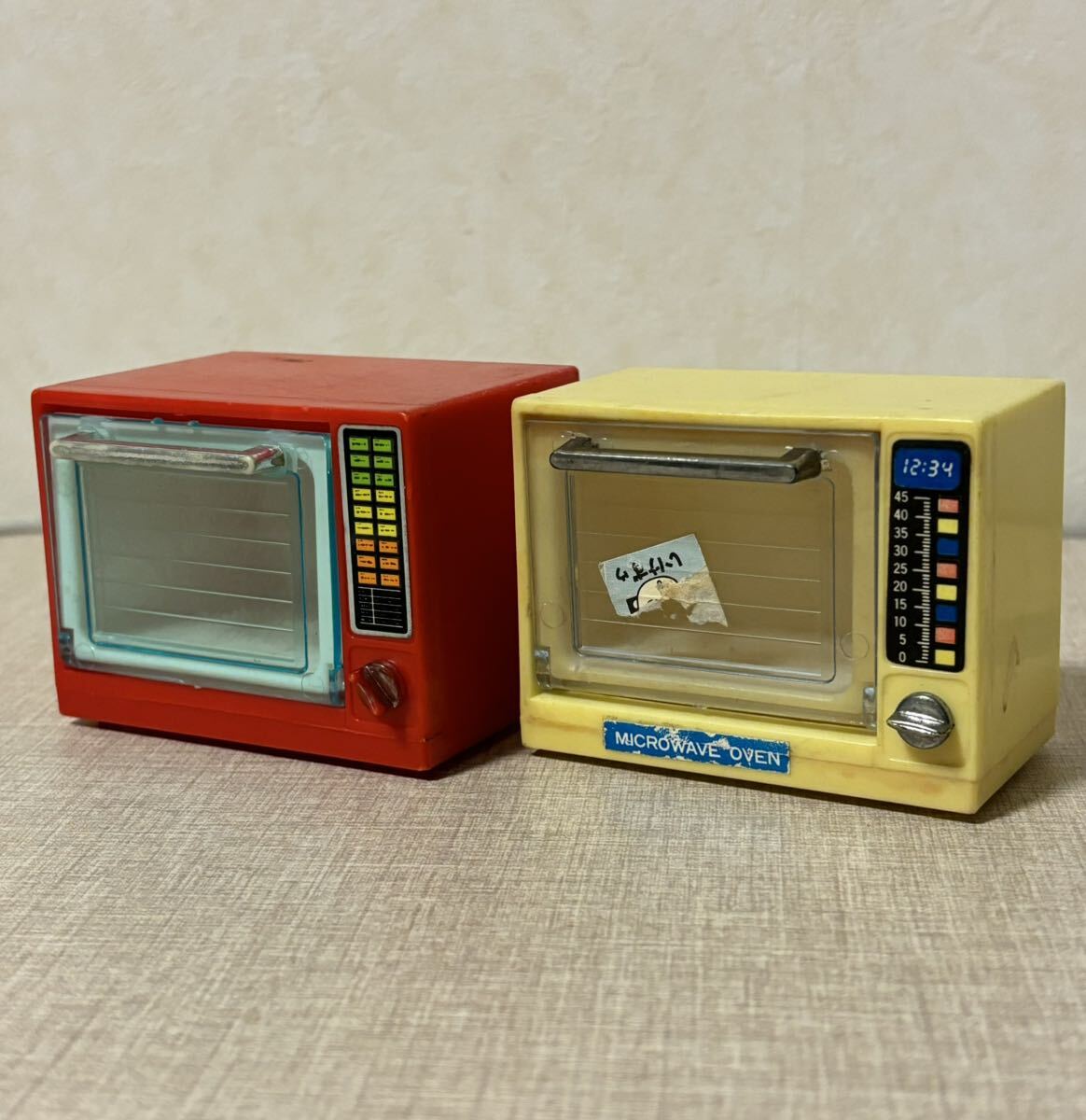 ● 当時物 オーブン オーブンレンジ 2個セット 人形 ドール用 家具 おもちゃ ミニチュア家具 ヴィンテージ 昭和レトロ 置き物 インテリア