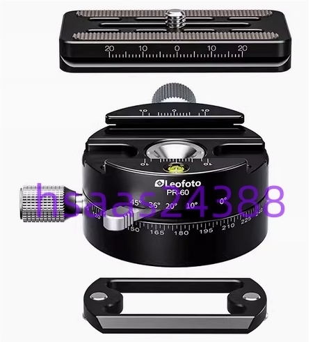 Leofoto パノラマ雲台 PR-60 4段階刻み角度調整対応 アルカスイス互換 底面径60mm 耐荷重25kg