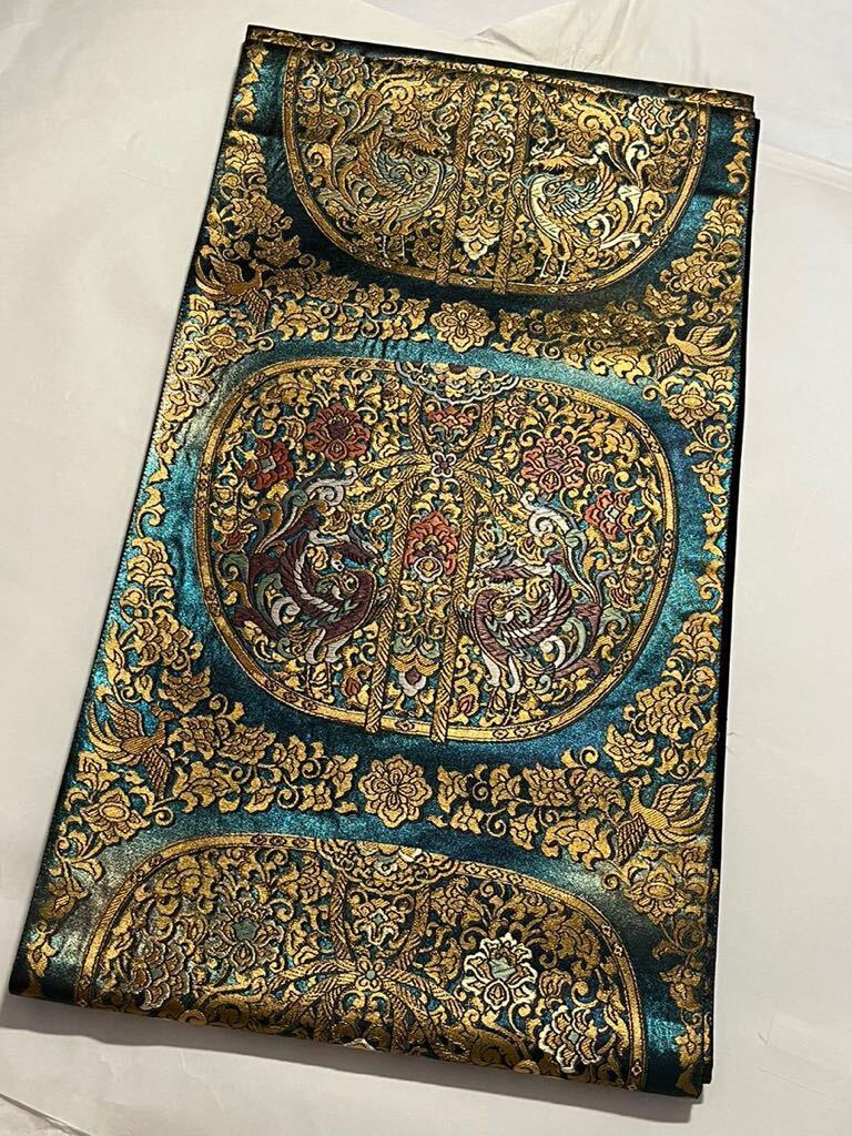 本袋帯　正絹　鳳凰　美品　未使用品