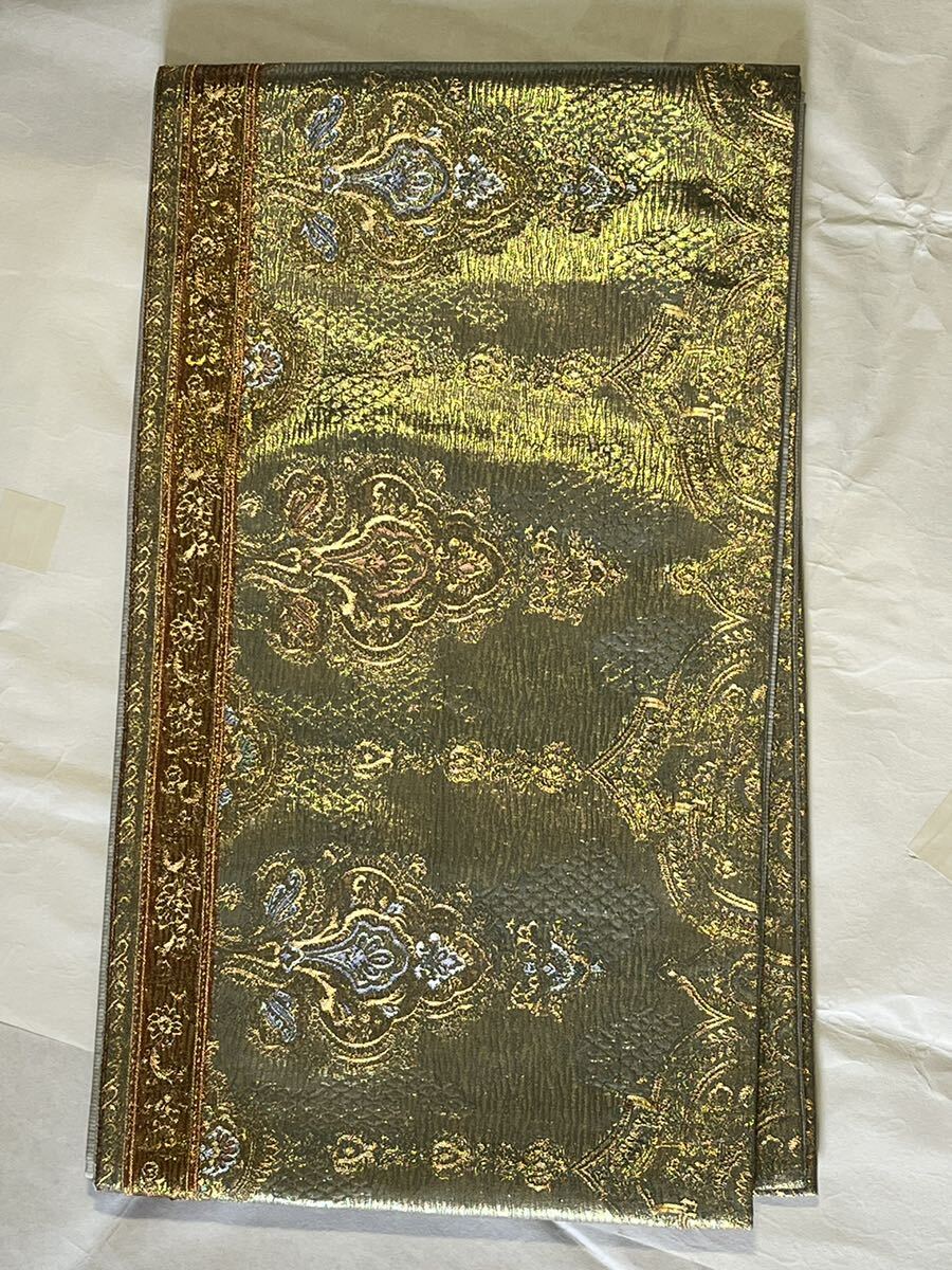 本袋帯　正絹　美品　未使用品　金糸銀糸