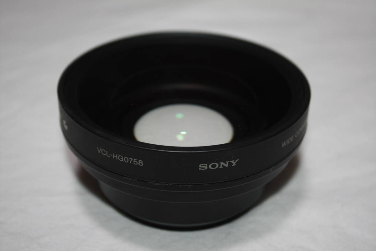 SONY VCL-HG0758　0.7倍ワイドコンバージョンレンズ　美品　(検索：ビデオカメラ、PXW-、PMW-EX1R、HXR-、HVR-、FDR-、AG-AC、AJ-PX）