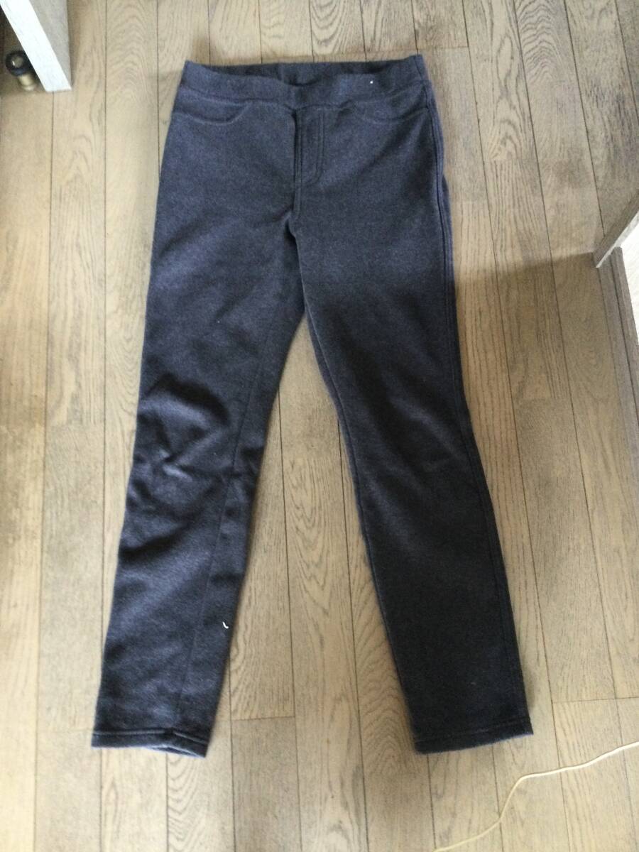 TOPVALU　デザインパンツ　ダークグレー　M　コットン34%