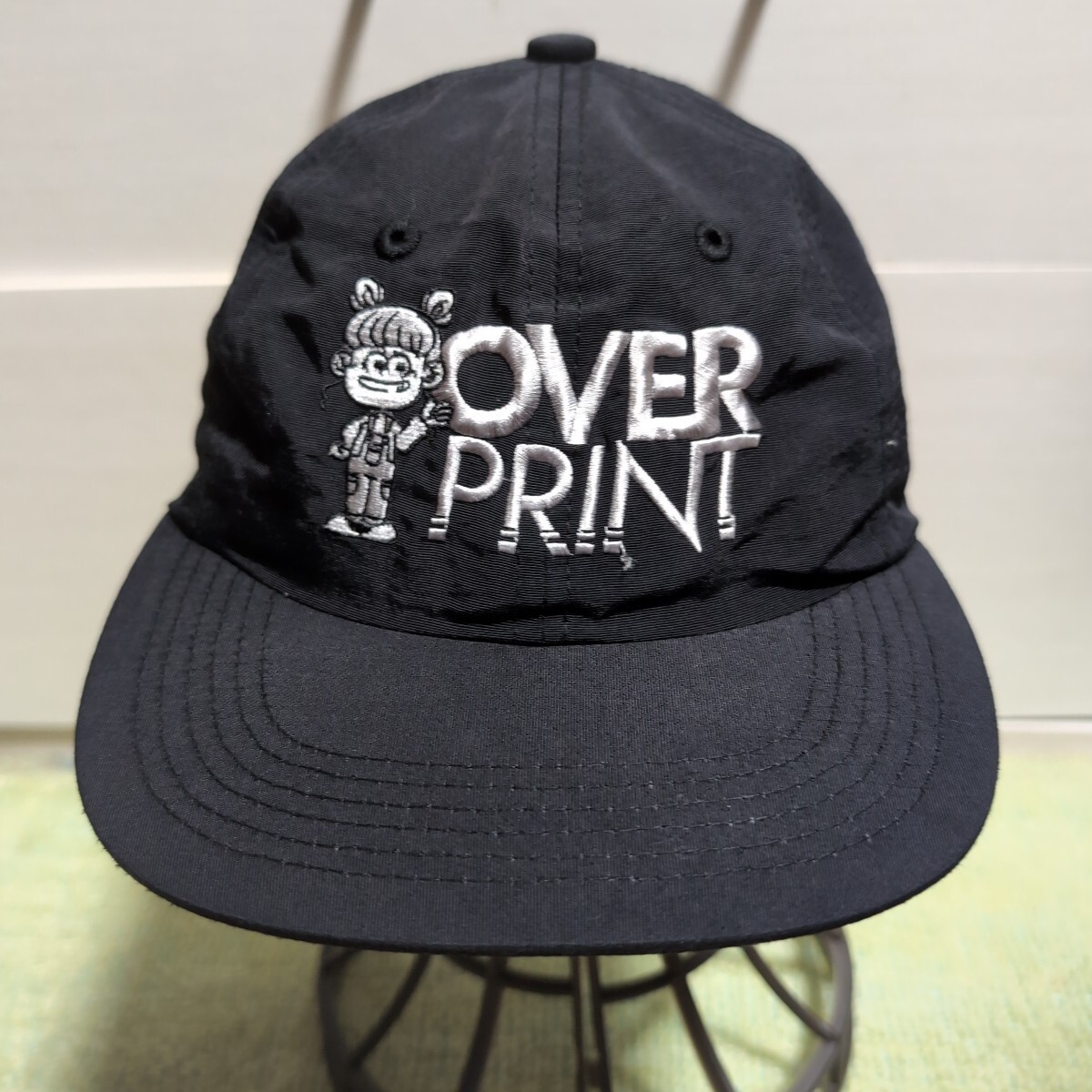 なえなの愛用！希少！レア！入手困難！over print (オーバープリント) ZERO NYLON CAP BLACK キャップ 帽子 数量限定 完売