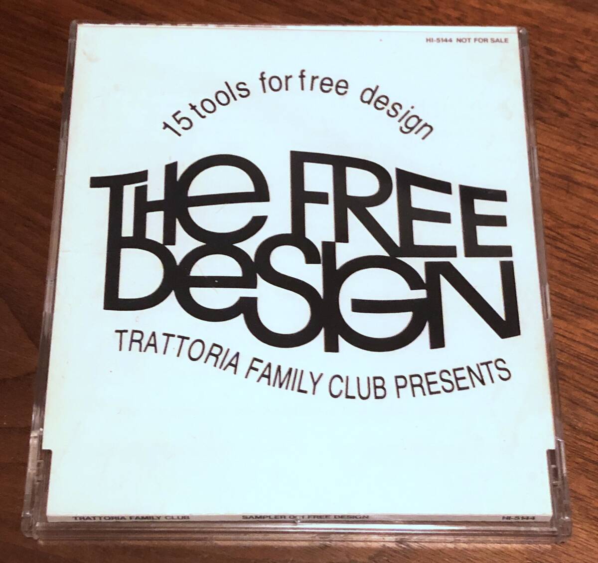CD★THE FREE DESIGN 15 tools for free design TRATTORIA FAMILY CLUB PRESENTS★ SAMPLER・非売品HI-5144★