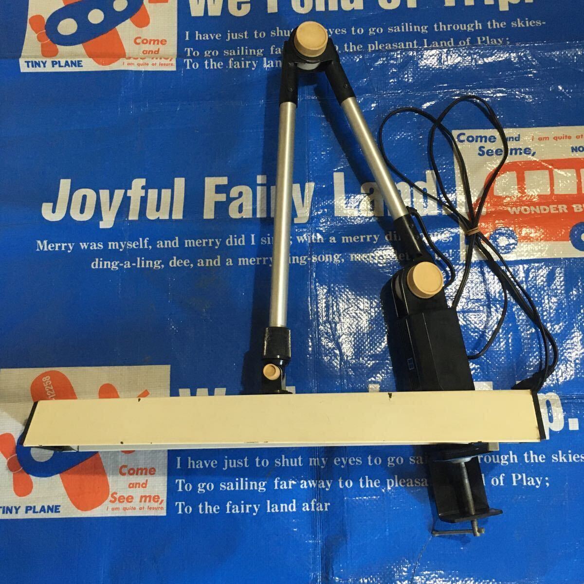 ナショナル☆昔の 蛍光灯照明器具 FS501W☆アーム 式 デスクライト☆National Panasonic desk RIGHT ADJASTABLE LAMP☆昭和家電