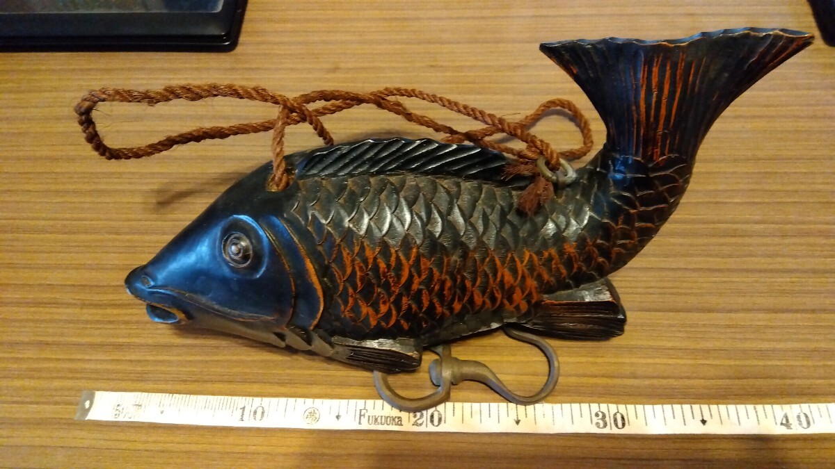 魚　彫刻！提げもの