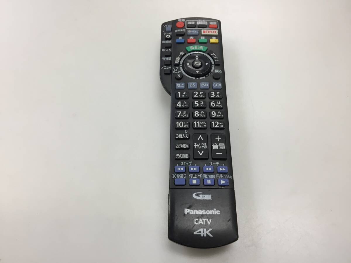 パナソニック テレビリモコン 4K CATV N2QAYB001257 中古品K495