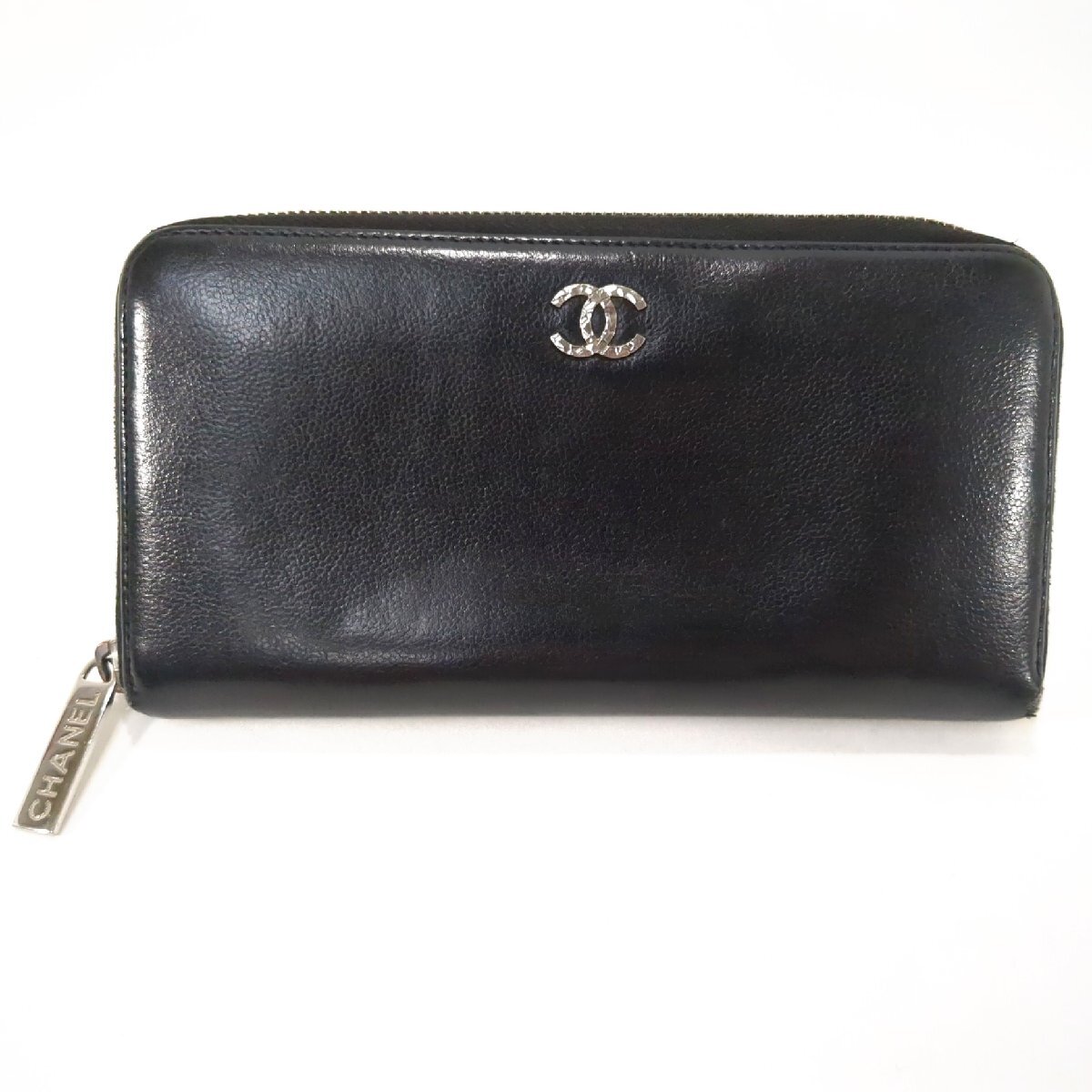 CHANEL シャネル マトラッセ キャビアスキン ラウンドファスナー 長財布 黒 ブラック レディース ウォレット