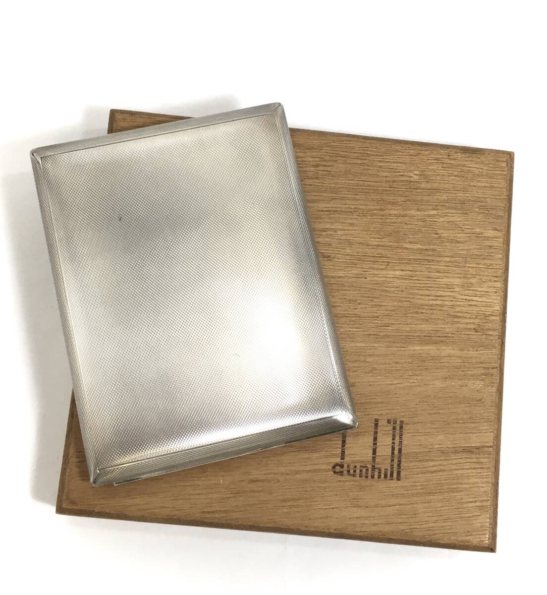 ＊【dunhill】 銀製シガレットケース【約200g】 スターリングシルバー SILVER925 1974年購入 喫煙グッズ ダンヒル ケース付 英国製