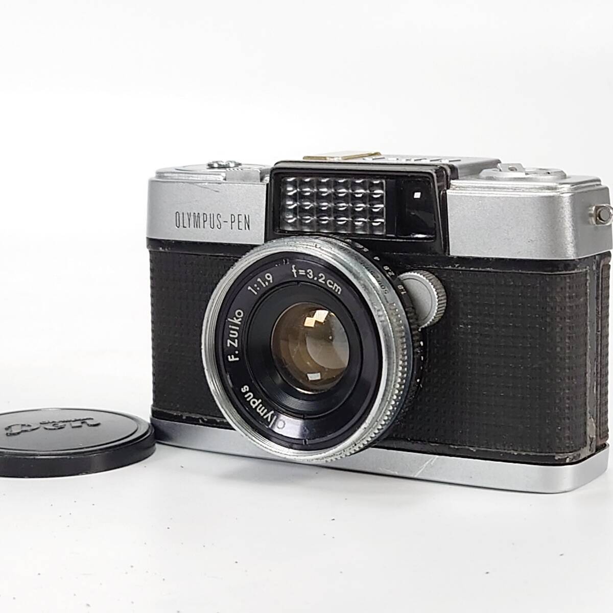 露出計OK・シャッターOK OLYMPUS PEN-D ハーフフィルムカメラ F.zuiko 3.2cm F1.9 オリンパス ペン 現状 ②