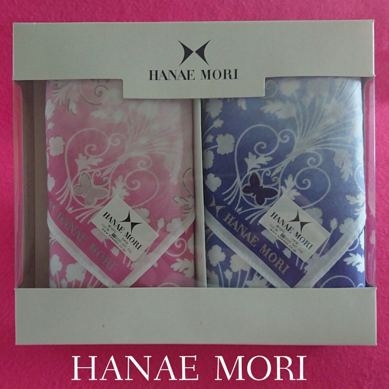 【未使用新品】　森　英恵　HANAE　MORI　モリ ハナエ　ハンカチ　15　２枚セット　8379