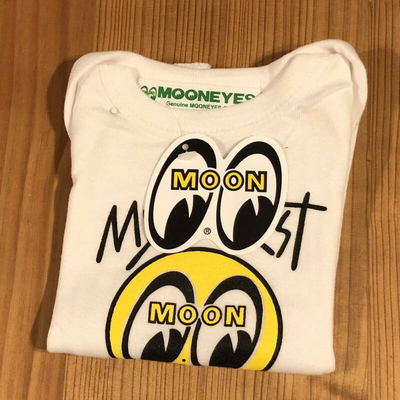 mooneyes ムーンアイズ 120円発送可 ベビー服 My First MOON ベビーT Ｔシャツ 80cm ホワイト 白色