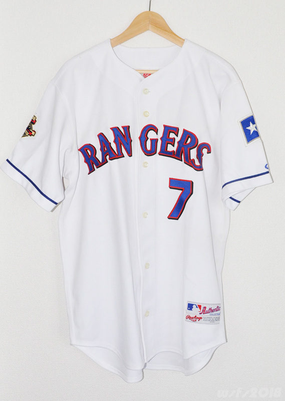 【野球/MLB/USED】テキサスレンジャーズ オーセンティックジャージ #7イバンロドリゲス(2001)【Rawlings/ローリングス】rangers rodriguez