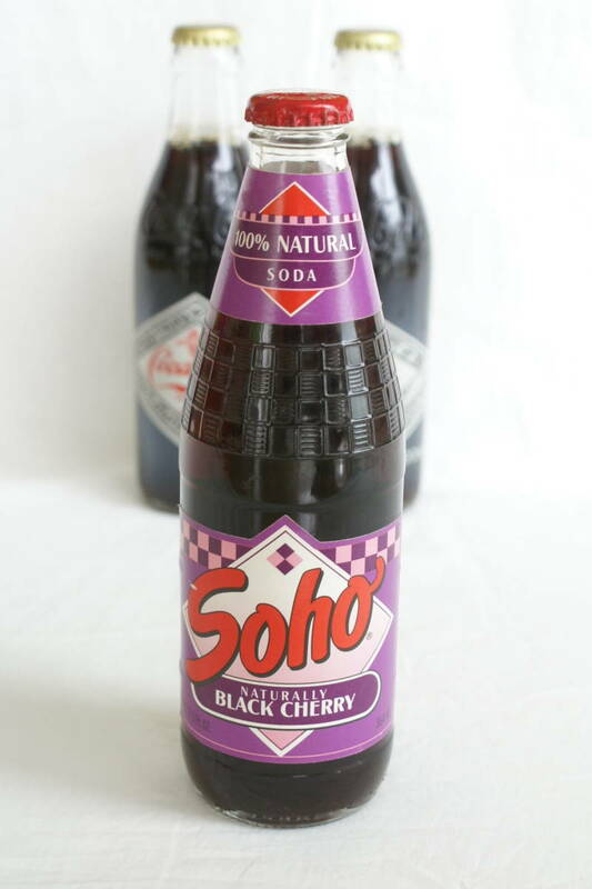 未開封 ビンテージ 1980's SOHO Soda ソーホー ニューヨーク ナチュラル ソーダ ブラック・チェリー ボトル @ 7up Dr pepper Coke