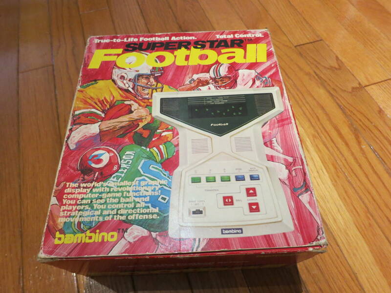 【F】当時物　電子ゲーム　『スーパースター　フットボール』　bambino SUPER STAR Football 箱・説明書付き
