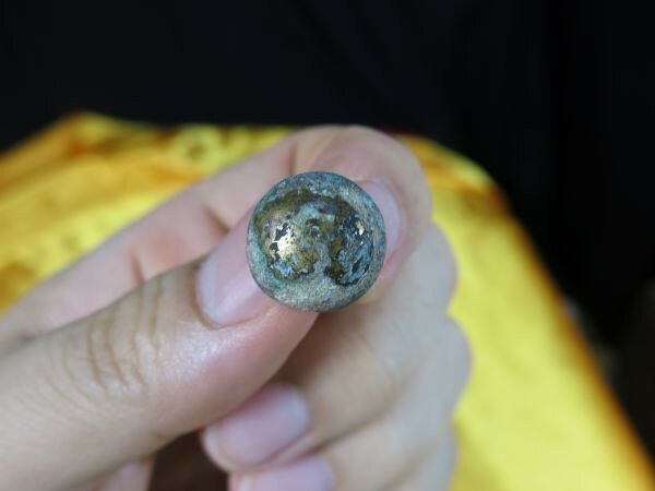 A　釦形金具⑤　漢時代　遺跡発掘品　古代中国　金工　副葬品　緑青　文化財　青銅