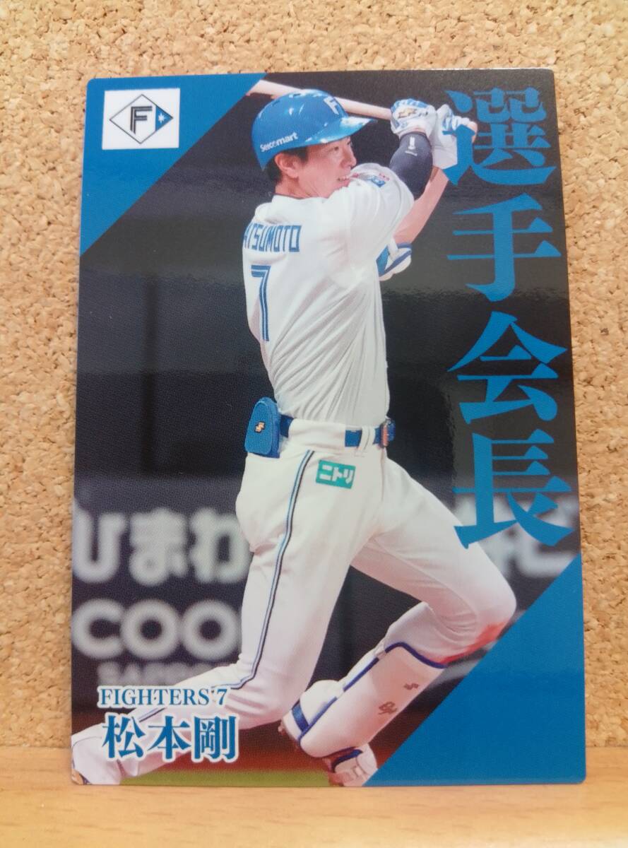 松本　剛　外野手（ＰＬ-１２）／北海道日本ハムファイターズ◆２０２４カルビープロ野球チップス第２弾◆選手会長カード