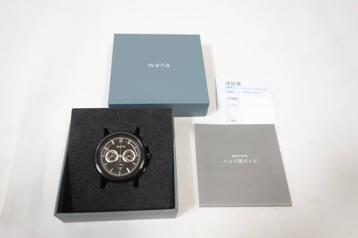 【未使用品】 SONY ソニー ハイブリットスマートウォッチ wena wrist -head- Chronograph 2nd Black Head WNW-HC21/B (国内正規品)