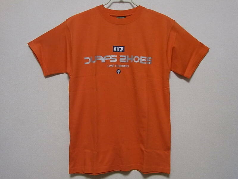 未使用タグ付き★DUFFSダフス★デザインTシャツM橙★