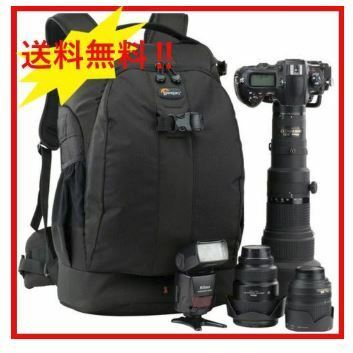 一眼レフ用バックパック Lowepro(ロープロ)フリップサイド500AW 大容量25L レインカバー 三脚取付可 500mmレンズ+α