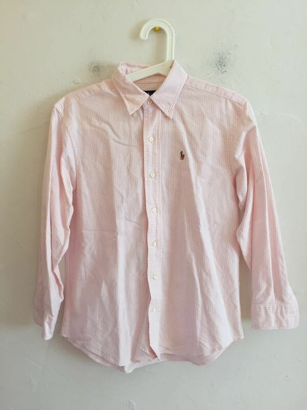 【送料無料】中古 RALPH LAUREN ラルフローレン Yシャツ ピンク サイズ 150