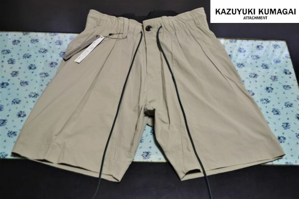 KAZUYUKI KUMAGAI カズユキクマガイ Ny/Co ストレッチ タッサー素材 サルエル ショートパンツ ショーツ ハーフパンツ サイズ1 未着用