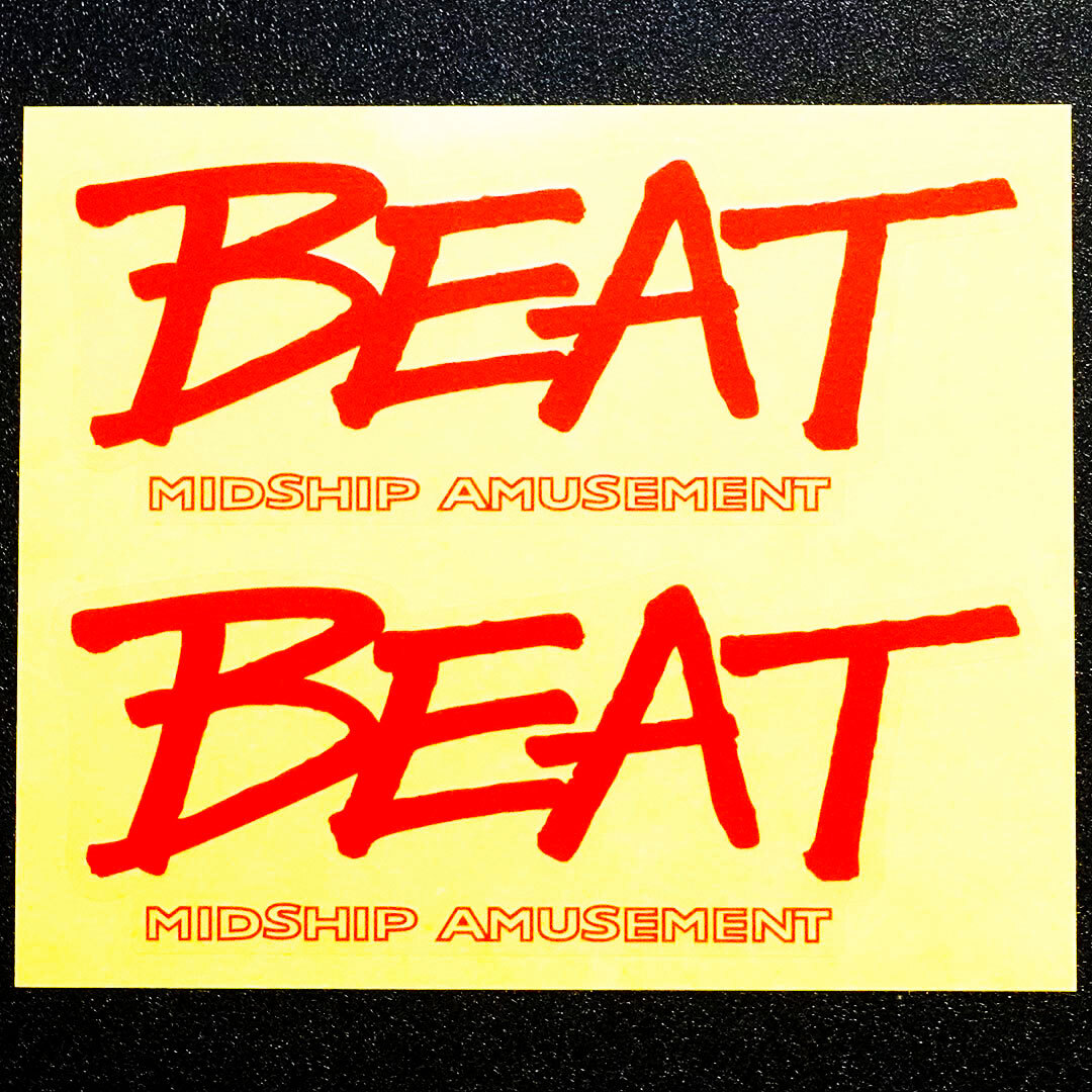 新品・未使用☆ホンダ ビート PP1 サイドステッカー レッド 左右セット（2枚）　BEAT MASTER　HONDA BEAT |新品|送料無料|匿名配送