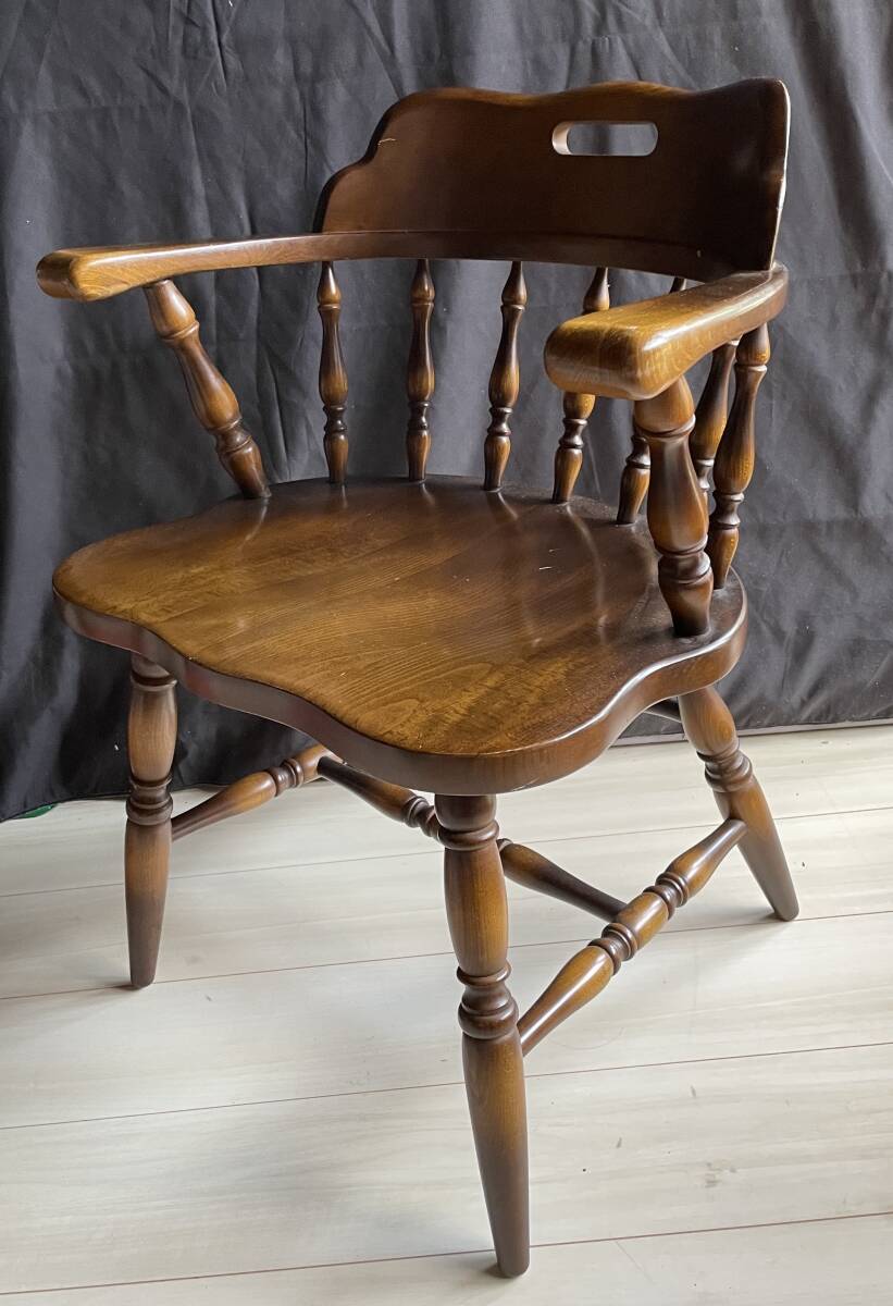 飛騨産業 キツツキ マーク 穂高 アームチェア ダイニングチェア ウィンザーチェア ①