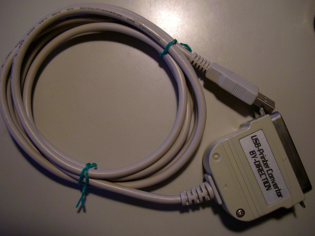 パラレル-USB ケーブル