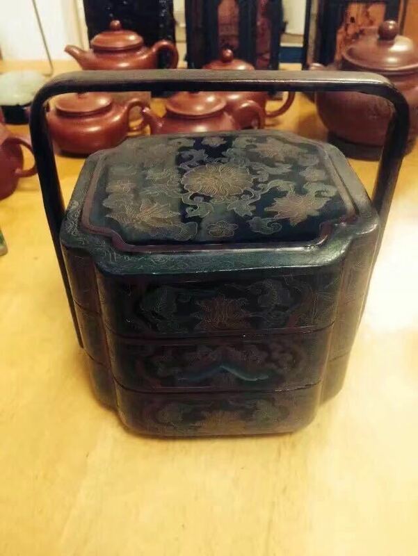 漆器 食籠 清時代 古美術 食盒