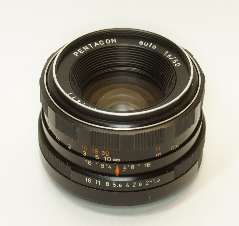 ドイツ製 PENTACON auto 1.8/50 M42 268NB-411 前期型 ブラック 絞込ボタン