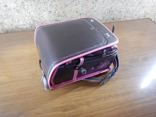 小学生ランドセル　no062803 こげ茶わんぱく組　パールショコラ 女の子男の子　日本製　中古品